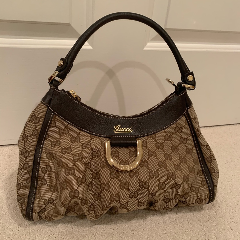 Authentic Gucci monogrammed hobo bag